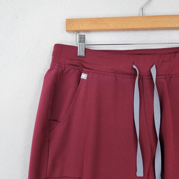 Figs Scrub Pants Womens Medium Burgundy Zamora Jogger Technical Collection - Picture 2 of 11